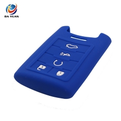 AS084003 Silicone Car Key Cover FOB Case For Cadillac  Smart Remote Key 6 Button