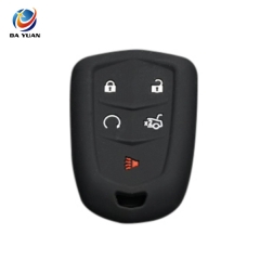 AS084006 Silicone Car Key Cover For Cadillac 5 Button Smart Remote Key