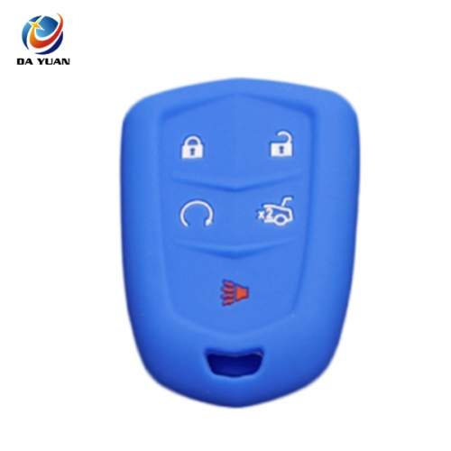 AS084006 Silicone Car Key Cover For Cadillac 5 Button Smart Remote Key