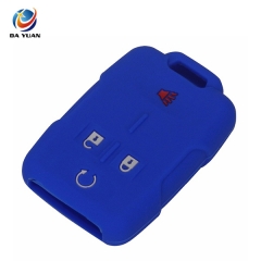AS084009 4 Buttons Silicone Car Key Cover Case Fit For Cadillac