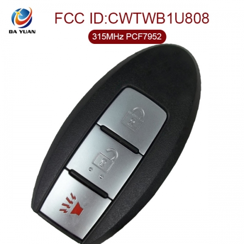 AK027070 for Nissan Juke Leaf Quest Cube Versa Note Smart Key 2+1 Button 315MHz PCF7952 FCCID CWTWB1U808 OE# 285E3-1KM0D 285E3-1KM0A