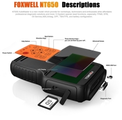 AKP245 FOXWELL NT650 OBD2 Automotive Scanner Support ABS Airbag SAS EPB DPF Oil Service Reset