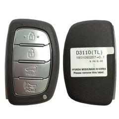 AK020107 For Hyundai Tucson 2018 Genuine Smart Remote Key 4 Buttons 433MHz HITAG 3 Transponder 95440-D3110