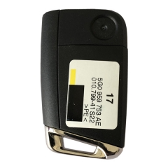 AK001093 ORIGINAL Flip Key for VW 3 Buttons 315MHz MEGAMOS 88 AES MQB Part No 5G0 959 752AE KEYLESS GO