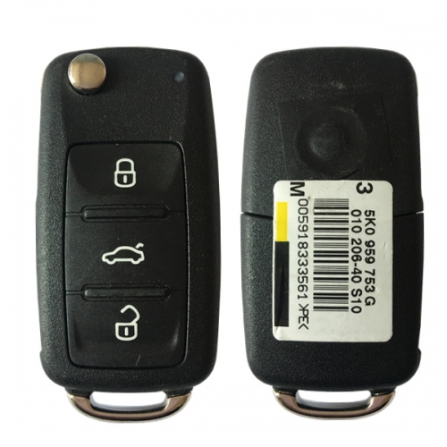 AK001117 VW Remote Flip Key 3 Button ID48 315MHZ 5K0 837 202 G Keyless GO