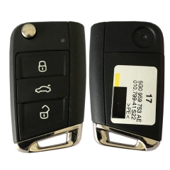 AK001093 ORIGINAL Flip Key for VW 3 Buttons 315MHz MEGAMOS 88 AES MQB Part No 5G0 959 752AE KEYLESS GO