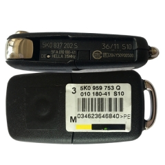 AK001116 VW Remote Flip Key 3 Button ID48 315MHZ 5K0 837 202 S