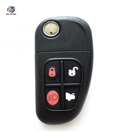 AS025002  Replacement Remote Key Fob 4 Button 433MHz With Chip 4D ID60 For Jaguar Jaguar X type S type XJ Uncut Blank Blade