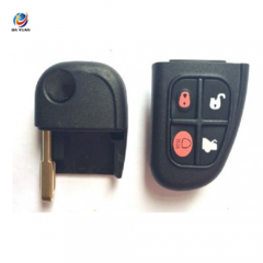 AS025002  Replacement Remote Key Fob 4 Button 433MHz With Chip 4D ID60 For Jaguar Jaguar X type S type XJ Uncut Blank Blade