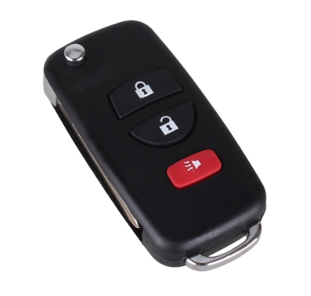 AS027039 Modified 3 Buttons Remote Flip Folding Key Shell for Nissan Infiniti Xterra Frontier Muranon PATHFINDER TITAN