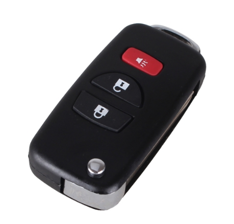 AS027039 Modified 3 Buttons Remote Flip Folding Key Shell for Nissan Infiniti Xterra Frontier Muranon PATHFINDER TITAN