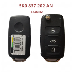 AK001122 VW Remote Flip Key 3 Button ID48 434MHZ 5K0 837 202 AN