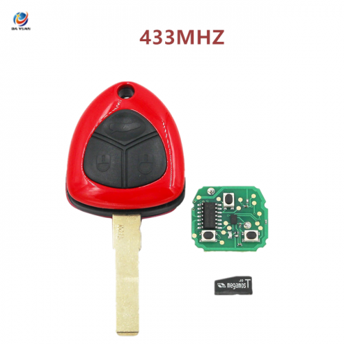 AK063002 Keyless Entry Smart Remote Key Fob 3 Buttons 433 MHZ for Ferrari 458