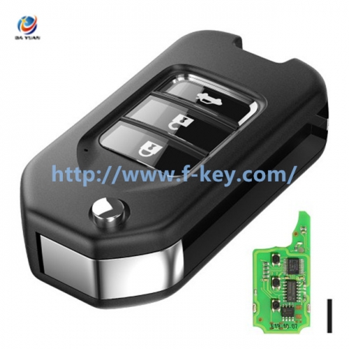 AK067030 XNHO00EN Wireless Remote Key Honda Flip 3 Buttons English 5pcs/lot