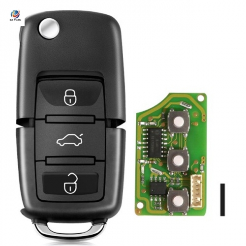AK067019 XKB501EN Wire Remote Key VW B5 Flip 3 Buttons English 5pcs/lot