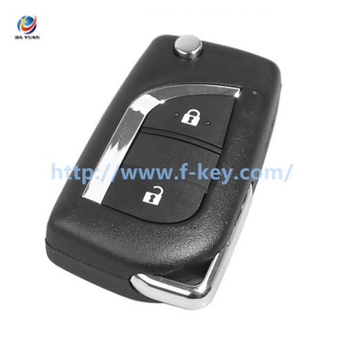 AK067032 XKTO01EN Wire Remote Key Toyota Flip 2 Buttons English 5pcs/lot