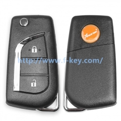 AK067032 XKTO01EN Wire Remote Key Toyota Flip 2 Buttons English 5pcs/lot