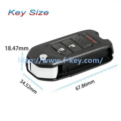 AK067035 XKHO02EN Wire Remote Key Honda Flip 2+1 Buttons English 5pcs/lot