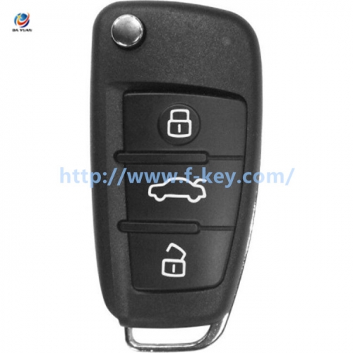 AK067044 XNA600EN Wireless Remote Key Audi A6L Flip 3 Buttons English 5pcs/lot