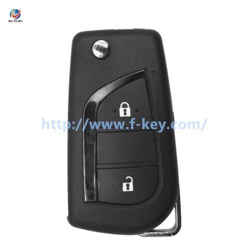 AK067039 XNTO01EN Wireless Remote Key Toyota Flip 2 Buttons Folding English 5pcs/lot