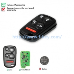 AK067051 XKHO03EN Wire Remote Key Honda Separate 4 buttons with Remote Start & Trunk Button English 5pcs/lot