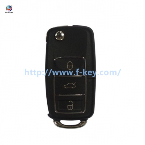 AK067047 XKB506EN Wire Remote Key VW B5 Flip 3 Buttons Extreme Black English 5pcs/lot