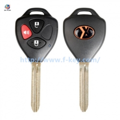 AK067045 XKTO04EN Wire Remote Key Toyota Flat Right 3 Buttons Triangle English 5pcs/lot