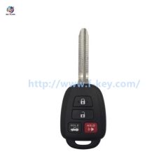 AK067043 XKTO06EN Wire Remote Key Toyota Flat 4 Buttons Square English 5pcs/lot