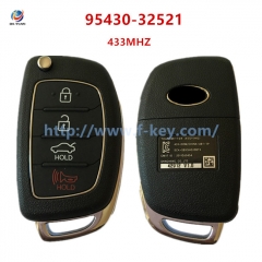 AK020139 Genuine Hyundai 4 Button Remote Alarm Key Flip I10 I20 I30 433MHZ 4D60 Sck-sekshg10btx 95430-32521