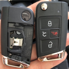 AK001124 2020-VOLKSWAGEN JETTA 4-BUTTON REMOTE FLIP KEY PN 5G6 959 752 BM MQB OEM 315MHZ FCCID NBGFS12A5C1