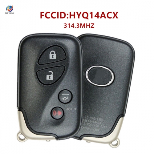 AK052025 Lexus GX460, RX350 2010+ Smart Key, 4Buttons, HYQ14ACX-5290 P1 98 4D-67, 315MHz 89904-60590 Keyless Go