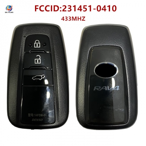 AK007172 ORIGINAL New Key For Toyota RAV4 2019 3Buttons, 433MHZ 14FDM-01 231451-0410