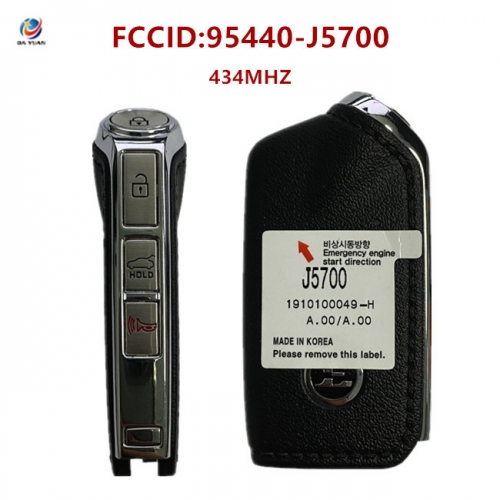AK051114 For KIA 2020 Genuine Smart Remote Key 4 Buttons 433MHz HITAG 3 Transponder 95440-J5700
