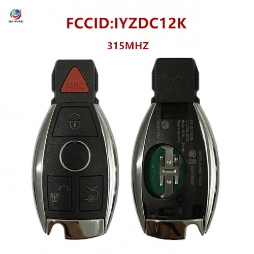 AK002062 ORIGINAL Smart Key Mercedes Benz 3+1Buttons 315MHz Blade HU64 FBS4 keyless go IYZDC12K