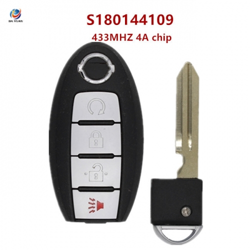 AK027088 for Nissan 4 Button Remote Key 434MHz 4A CHIP 285E3-6FL2B KR5S180144106 S180144109