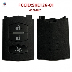 AK026051 Genuine Mazda 3 Button Remote Flip Key Fob 2 3 6 Etc Tested Mitsubishi Ske126-01