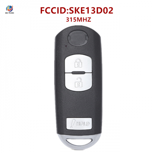 AK026052 Remote Key Fob 2+1 Button FSK 315MHz ID49 for Mazda CX-3 CX-5 Speed 3 2013-2017 FCC ID SKE13D01 SKE13D02