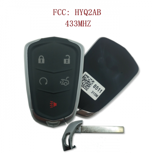 AK030018 Cadillac ATS XTS CT6 2015-2019 Genuine Smart Remote Key 5 Buttons 433MHz PN:13580793