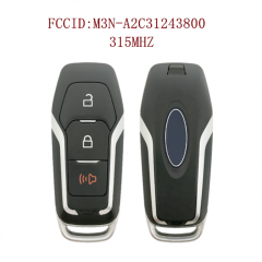 AK018101 2015 - 2016 Ford 3 Button Smart Remote - Emergency Key Included - M3N-A2C31243800