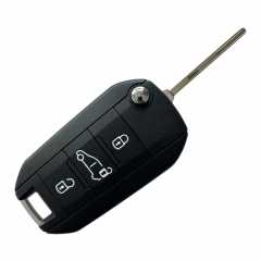 AK009042 For Peugeot Flip Key 3 Button SUV 433MHz 4A HITAG AES Chip With HU83 Key Blade