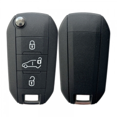 AK009042 For Peugeot Flip Key 3 Button SUV 433MHz 4A HITAG AES Chip With HU83 Key Blade