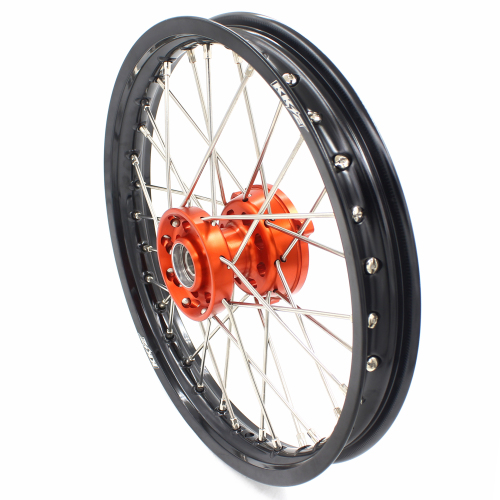 KKE 1.6*12"/1.6*10" Kid's Motorcycle Wheels Rims Compatible with KTM50 SX Orange Hub 2014-2023