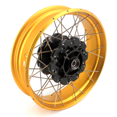 VMX 2.15*21"/4.25*18" Tubeless Wheels Compatible with Honda Africa Twin CRF1000L 2016-2020 Gold Rim
