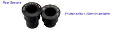 KKE Black Rear Spacers Bushings for KKE Wheels that for WR250F 2007 fit 22mm Rear Axle