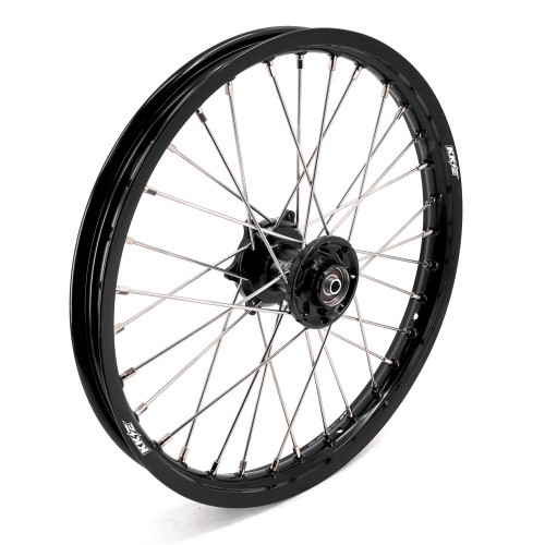 KKE 1.4*17"/1.6*14" Kid's Dirt Bike Wheels for Kawasaki KX80 93-2000/ KX85 2000-2025/ KX100 KX112 Black Hubs