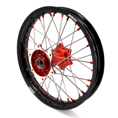 KKE 21/18 Enduro Casting Wheels Rims set Compatible with KTM EXC-F 125 2003-2025 Orange Hub/Nipple