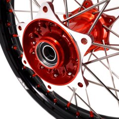 KKE 21/18 Enduro Casting Wheels Rims set Compatible with KTM EXC-F 125 2003-2025 Orange Hub/Nipple