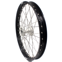 for Honda CRF250R 2004-2013 CRF450R 02-12 -- KKE 21/19 MX Cast Wheels Rims Set Silver Cast Hubs