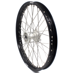 for Honda CRF250R 2004-2013 CRF450R 02-12 -- KKE 21/19 MX Cast Wheels Rims Set Silver Cast Hubs