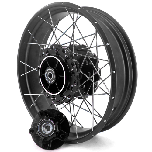 for XL750 -- VMX 4.25*18" Rear Tubeless Wheel Compatible with Honda Transalp XL750 2023-2025 Black Rim Black Hub